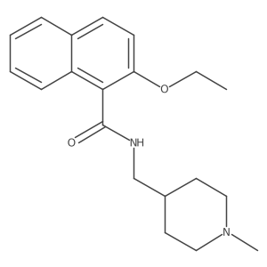 2-ethoxy-N-((1-methylpiperidin-4-yl)methyl)-1-naphthamide结构式