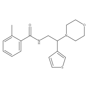2-methyl-N-(2-morpholino-2-(thiophen-3-yl)ethyl)benzamide结构式