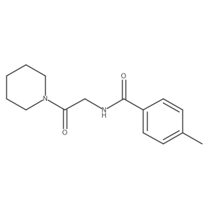 4-Methyl-N-[2-oxo-2-(1-piperidinyl)ethyl]benzamide结构式