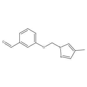 3-((4-Methyl-1H-pyrazol-1-yl)methoxy)benzaldehyde Structure