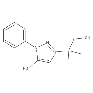 2-(5-amino-1-phenyl-1H-pyrazol-3-yl)-2-methylpropan-1-ol Structure