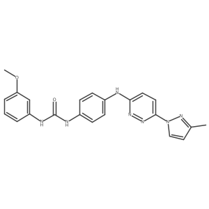 3-(3-methoxyphenyl)-1-(4-{[6-(3-methyl-1H-pyrazol-1-yl)pyridazin-3-yl]amino}phenyl)urea Structure
