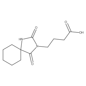 4-(2,4-Dioxo-1,3-diazaspiro[4.5]dec-3-yl)butanoic acid结构式