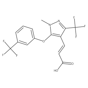 3-[1-Methyl-3-(trifluoromethyl)-5-[3-(trifluoromethyl)phenoxy]-1H-pyrazol-4-yl]-2-propenoic acid结构式