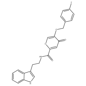N-(2-(1H-indol-3-yl)ethyl)-5-((4-fluorobenzyl)oxy)-4-oxo-4H-pyran-2-carboxamide Structure