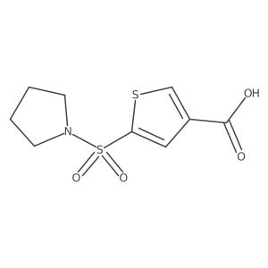 5-(Pyrrolidine-1-sulfonyl)thiophene-3-carboxylic acid Structure