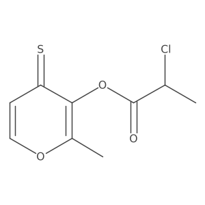 2-Methyl-4-thioxo-4H-pyran-3-yl 2-chloropropanoate结构式