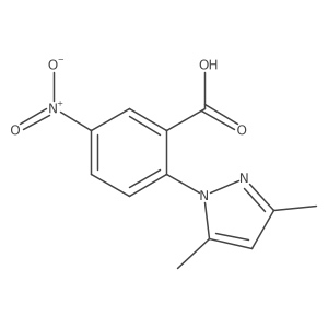 2-(3,5-dimethyl-1H-pyrazol-1-yl)-5-nitrobenzoic acid结构式