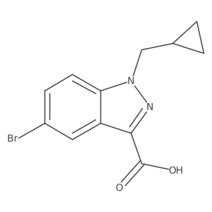 5-Bromo-1-(cyclopropylmethyl)-1H-indazole-3-carboxylic acid结构式