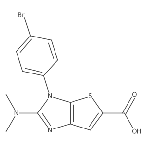 3-(4-bromophenyl)-2-(dimethylamino)-3H-thieno[2,3-d]imidazole-5-carboxylic acid结构式
