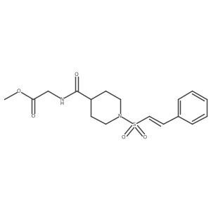 Methyl 2-{[1-(2-phenylethenesulfonyl)piperidin-4-yl]formamido}acetate Structure