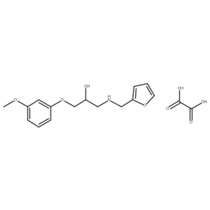 1-((Furan-2-ylmethyl)amino)-3-(3-methoxyphenoxy)propan-2-ol oxalate结构式