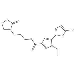 5-(5-Chloro-2-thienyl)-1-ethyl-N-[3-(2-oxo-1-pyrrolidinyl)propyl]-1H-pyrazole-3-carboxamide Structure