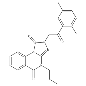 2-[2-(2,5-Dimethylphenyl)-2-oxoethyl]-4-propyl-2,4-dihydro[1,2,4]triazolo[4,3-a]quinazoline-1,5-dione Structure