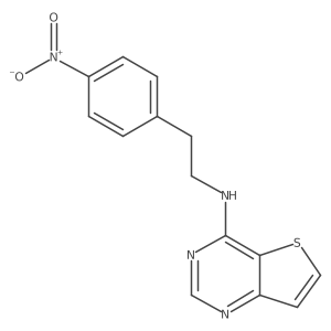 N-[2-(4-nitrophenyl)ethyl]thieno[3,2-d]pyrimidin-4-amine结构式