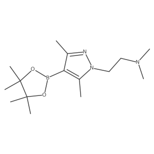 {2-[3,5-Dimethyl-4-(tetramethyl-1,3,2-dioxaborolan-2-yl)-1H-pyrazol-1-yl]ethyl}dimethylamine Structure