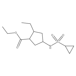 Ethyl 4-(cyclopropanesulfonamido)-2-ethylcyclopentanecarboxylate Structure
