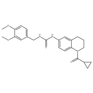 1-(1-(Cyclopropanecarbonyl)-1,2,3,4-tetrahydroquinolin-6-yl)-3-(3,4-dimethoxybenzyl)urea Structure