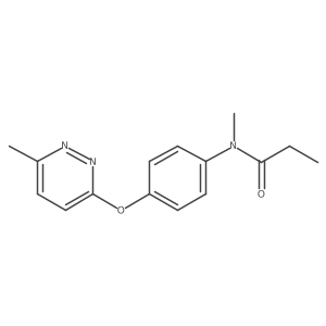 N-methyl-N-(4-((6-methylpyridazin-3-yl)oxy)phenyl)propionamide Structure