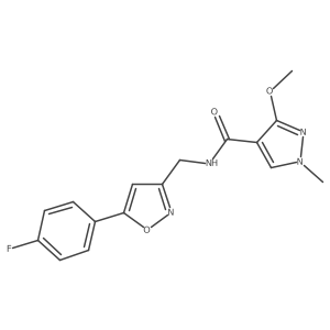 N-((5-(4-fluorophenyl)isoxazol-3-yl)methyl)-3-methoxy-1-methyl-1H-pyrazole-4-carboxamide Structure