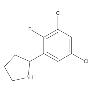 (S)-2-(3,5-Dichloro-2-fluorophenyl)pyrrolidine结构式