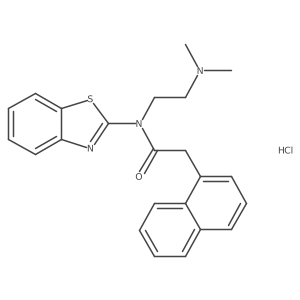 N-(benzo[d]thiazol-2-yl)-N-(2-(dimethylamino)ethyl)-2-(naphthalen-1-yl)acetamide hydrochloride Structure