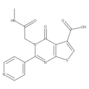 3,4-Dihydro-3-[2-(methylamino)-2-oxoethyl]-4-oxo-2-(4-pyridinyl)thieno[2,3-d]pyrimidine-5-carboxylic acid结构式