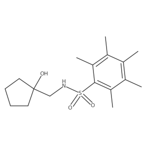 N-((1-hydroxycyclopentyl)methyl)-2,3,4,5,6-pentamethylbenzenesulfonamide Structure