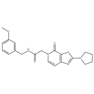 N-(3-methoxybenzyl)-2-(7-oxo-2-(pyrrolidin-1-yl)thiazolo[4,5-d]pyrimidin-6(7H)-yl)acetamide Structure