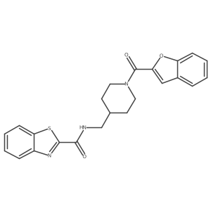 N-((1-(benzofuran-2-carbonyl)piperidin-4-yl)methyl)benzo[d]thiazole-2-carboxamide Structure