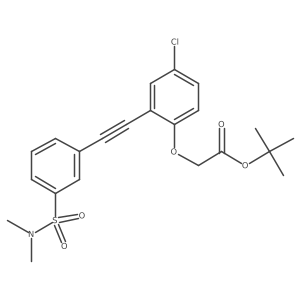 Tert-butyl[4-chloro-2-({3-[(dimethylamino)sulfonyl]phenyl}ethynyl)phenoxy]acetate Structure