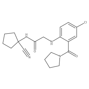 2-{[4-chloro-2-(pyrrolidine-1-carbonyl)phenyl]amino}-N-(1-cyanocyclopentyl)acetamide Structure