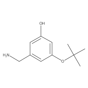 3-(Aminomethyl)-5-(tert-butoxy)phenol结构式