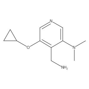 4-(Aminomethyl)-5-cyclopropoxy-N,N-dimethylpyridin-3-amine结构式