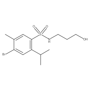 {[4-Bromo-5-methyl-2-(methylethyl)phenyl]sulfonyl}(3-hydroxypropyl)amine Structure