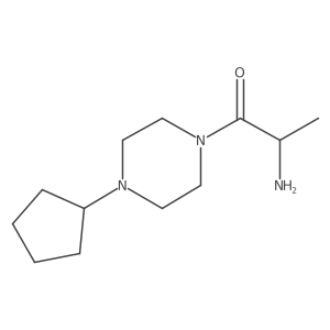 2-Amino-1-(4-cyclopentylpiperazin-1-yl)propan-1-one结构式