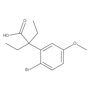 2-(2-Bromo-5-methoxy-phenyl)-2-ethyl-butyric acid结构式