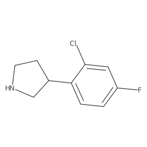 3-(2-Chloro-4-fluorophenyl)pyrrolidine结构式