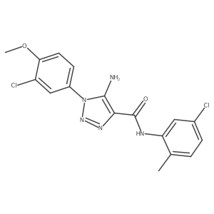 5-amino-1-(3-chloro-4-methoxyphenyl)-N-(5-chloro-2-methylphenyl)-1H-1,2,3-triazole-4-carboxamide结构式