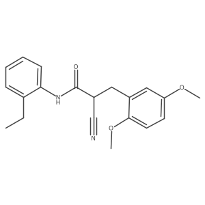 2-cyano-3-(2,5-dimethoxyphenyl)-N-(2-ethylphenyl)propanamide结构式