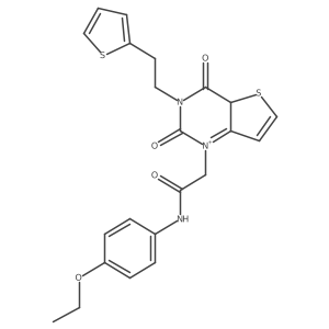 2-{2,4-dioxo-3-[2-(thiophen-2-yl)ethyl]-1H,2H,3H,4H-thieno[3,2-d]pyrimidin-1-yl}-N-(4-ethoxyphenyl)acetamide结构式