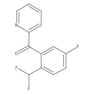 2-(5-Fluoro-2-(difluoromethyl)benzoyl)pyridine结构式