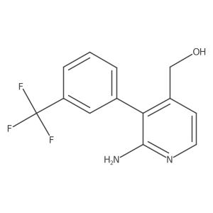 (2-Amino-3-(3-(trifluoromethyl)phenyl)pyridin-4-yl)methanol结构式