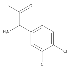 1-Amino-1-(3,4-dichlorophenyl)acetone Structure