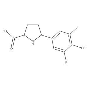 D-Proline, 5-(3,5-difluoro-4-hydroxyphenyl)-, (5R)- Structure