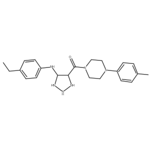 N-(4-ethylphenyl)-4-[4-(4-methylphenyl)piperazine-1-carbonyl]-1H-1,2,3-triazol-5-amine结构式