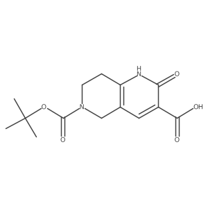6-[(Tert-butoxy)carbonyl]-2-oxo-1,2,5,6,7,8-hexahydro-1,6-naphthyridine-3-carboxylic acid结构式