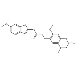 N-(6-methoxy-1,3-benzothiazol-2-yl)-3-(7-methoxy-4-methyl-2-oxo-2H-chromen-6-yl)propanamide Structure