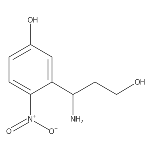 3-(1-Amino-3-hydroxypropyl)-4-nitrophenol结构式