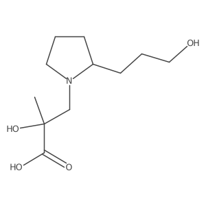 1-Pyrrolidinepropanoic acid, I+/--hydroxy-2-(3-hydroxypropyl)-I+/--methyl-结构式